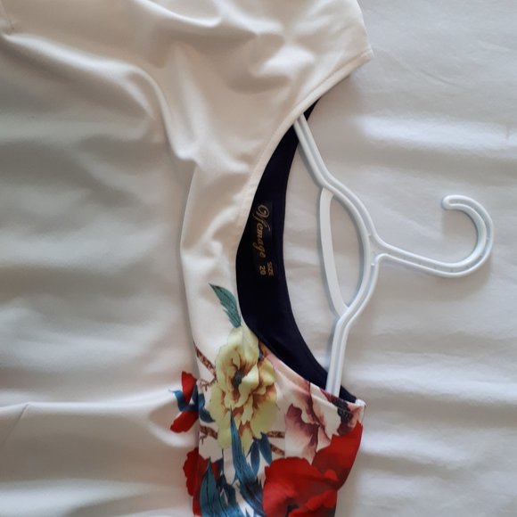 Vfemage Floral Cap Sleeve Bodycon Dress - Picture 3 of 3